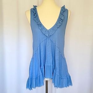 Free People racerback tank blue size sm